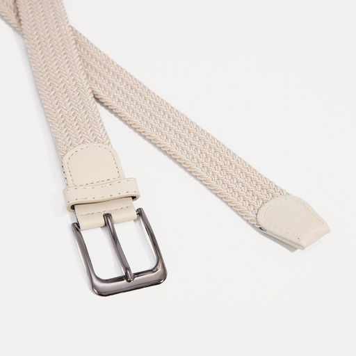 Ремень женский, ширина 3,5 см, плетёнка, пряжка металл, цвет бежевый - Simaland фото 2