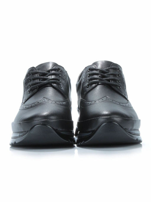 03-5017 BLACK Полуботинки женские (натуральная кожа)