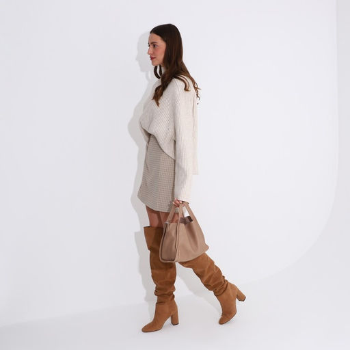 Сумка-тоут на кнопке, косметичка на молнии, цвет бежевый - Simaland фото 9