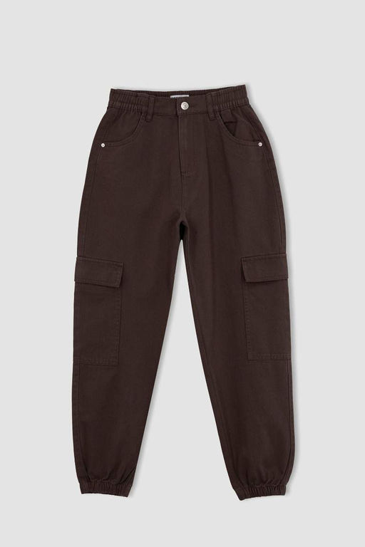 Брюки Cool Jogger стандартного кроя из габардина из 100 % хлопка - Defacto фото 8