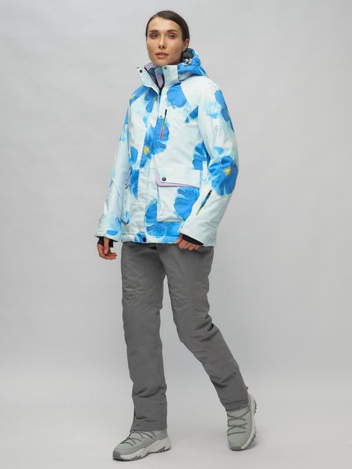 Горнолыжный костюм женский голубого цвета 020231Gl - Chunmai фото 3