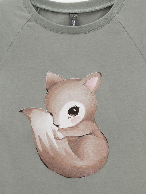 КР 302904/хаки 6206 к663 лонгслив (футболка дл.рукав) для дев - Crockid фото 2