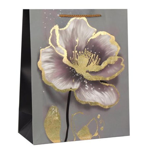 Цена за 12 шт. Пакет подарочный 26x32x12см Цветы / 5354L /уп 12/384/ - Галеонтрейд фото 3