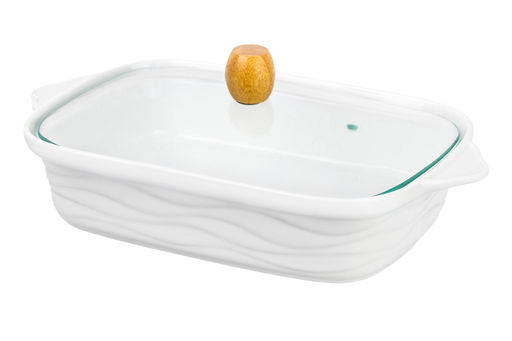 Блюдо для запекания Elan Gallery Айсберг волны 30×18×13 см 1.1 л с крышкой  фото 8