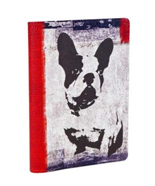 Обложка на паспорт с принтом Eshemoda Собака в стиле Гранж, натуральная кожа