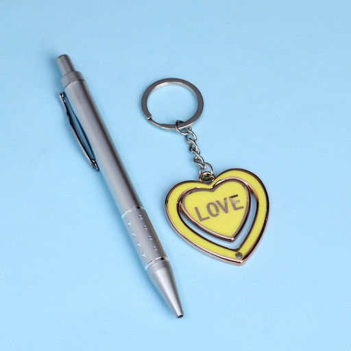 Набор подарочный 2в1 (ручка, брелок сердечко) микс - Simaland фото 2
