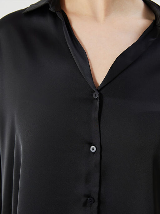 Oversize Saten Kad?n G?mlek