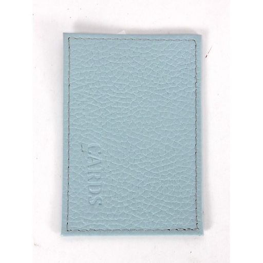 Обложка пропуск/карточка/проездной Croco-В-200 натуральная кожа голубой св флотер (20) 263568