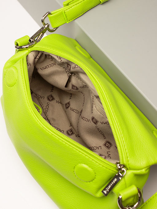 LACCOMA сумка Королина-Л815-лайм эко кожа хлопок фото 6