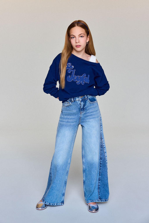 Carmen Yaka Sweatshirt K_z _ocuk - Defacto фото 2