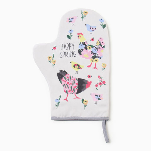 Набор кух. Доляна Яркой пасхи: варежка 20х28 см, прихватка 17х17 см, 35% хл, 65% пэ  фото 2