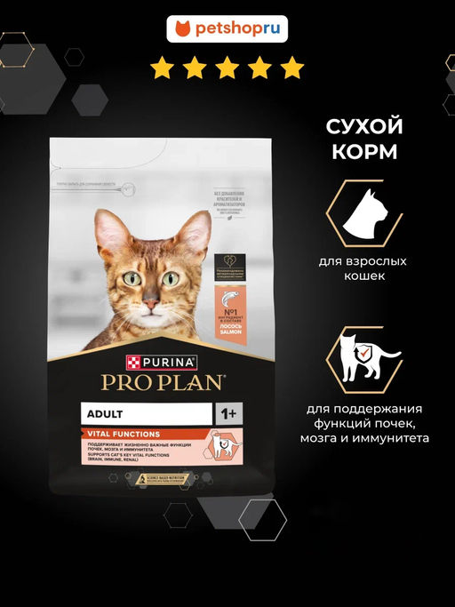 Сухой корм для взрослых кошек с лососем (Optirenal Original Adult) - 12172132 /12369718/12391016/12540206