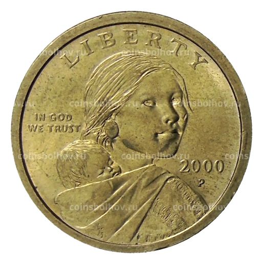 1 доллар 2000 года P США Сакагавея  Парящий Орел