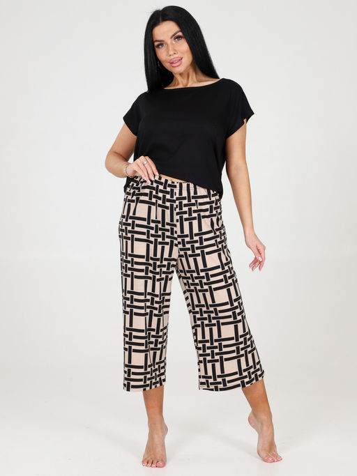 467 пижама (кюлоты) (Бежевый лабиринт) - А-дина фото 2