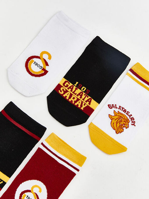 Galatasaray Desenli Erkek ?ocuk Patik ?orap 5li
