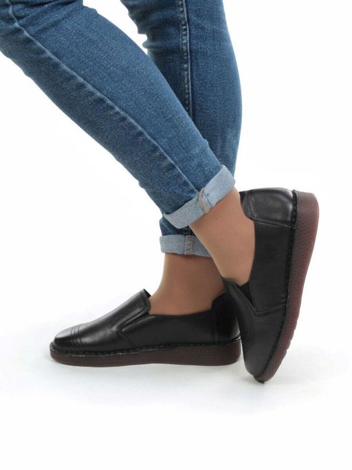 03-5905 BLACK Полуботинки женские (натуральная кожа) - Фабричный китай фото 4