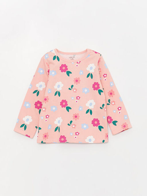 Bisiklet Yaka Bask?l? K?z Bebek Pijama Tak?m? - Waikiki фото 2