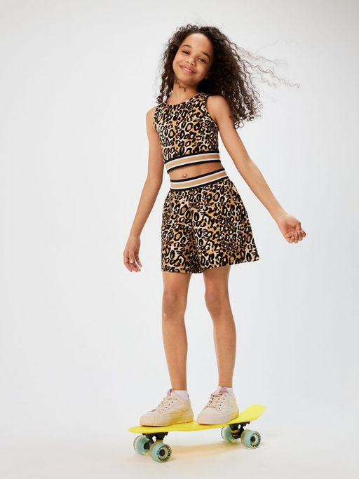 ACOOLA / Комплект детский для девочек ((1)майка и (2)шорты) Leo_set набивка  фото 2