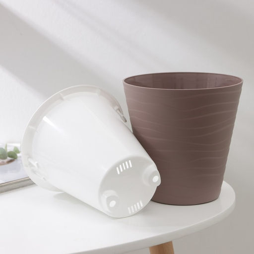 Кашпо для цветов со вставкой «Валенсия», 2 л, цвет мокко