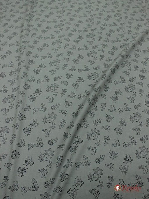 Плательный хлопок Вербена цв.темно-серый, ш.1.48м, хлопок-100%, 115гр/м.кв - Купава фото 6