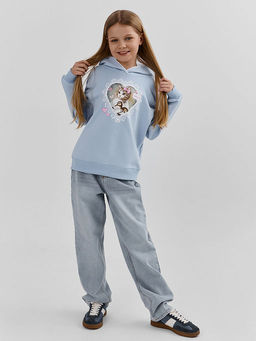 Худи для девочек голубое - Mark formelle фото 2