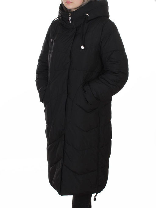 8806 BLACK Пальто зимнее женское (150 гр. холлофайбер)
