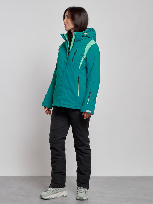 Горнолыжный костюм женский зимний темно-зеленого цвета 02305TZ - Chunmai фото 3
