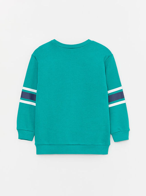 Bisiklet Yaka Bask?l? Erkek Bebek Sweatshirt ve E?ofman Alt 2li - Waikiki фото 3