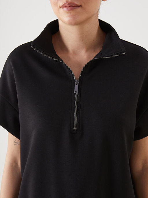 Dik Yaka Oversize Kad?n Ti??rt