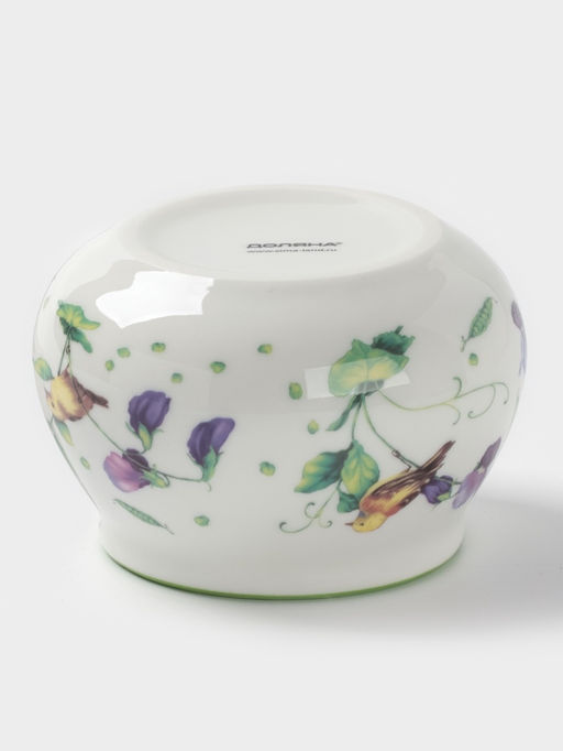 Сахарница с ложкой Доляна Зелёный сад, 320 мл, 10?9 см, фарфор