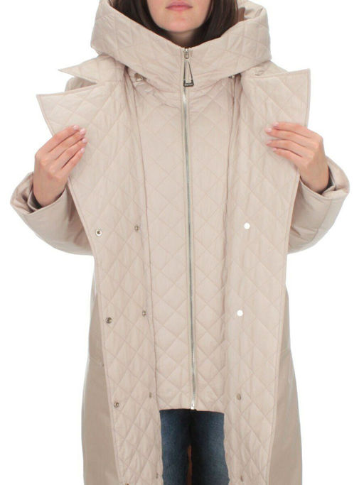 EAC327 LT.BEIGE Пальто зимнее женское (200 гр. холлофайбера) - Fashion фото 6
