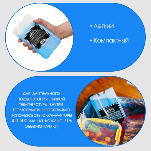 Набор аккумуляторов холода - гелевый хладоэлемент для термосумки Мастер К., 3 шт. по 300 мл  фото 2