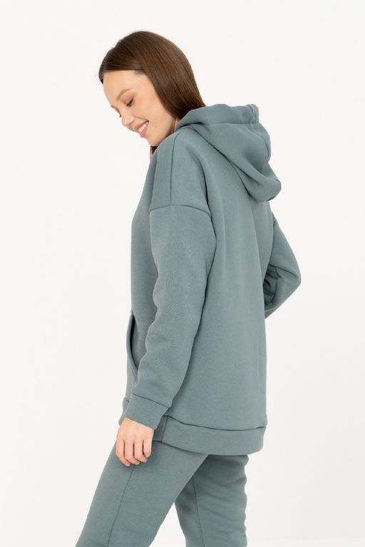 Джемпер женский 323L17-WB т.полынь худи,толстовка - Solo mio фото 3