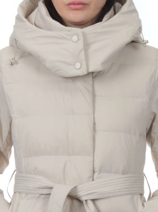 3069 LT.BEIGE Пуховик облегченный зимний женский (80% пух, 20% перо)