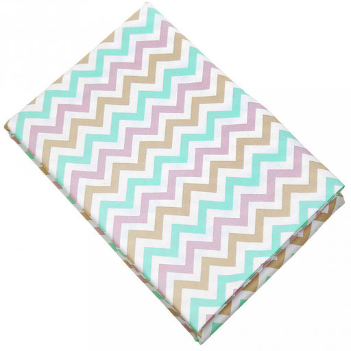 "Зигзаг, бирюза" Скатерть 220х145см, длина стола до 180см, на 8-10 персон, хлопок "Премиум" 186г/м2, "Домашняя мода" (Россия)