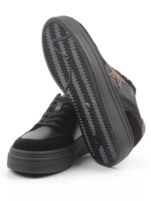 03-YE475-1 BLACK Кроссовки женские (натуральная кожа)
