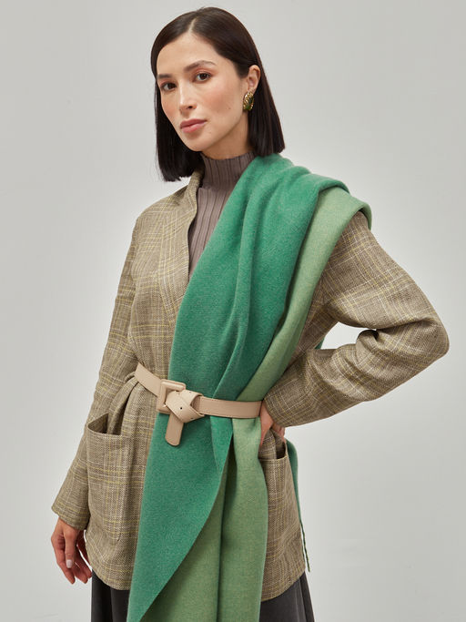 В составе шерсть и кашемир! теплый двусторонний палантин - Tantino фото 6