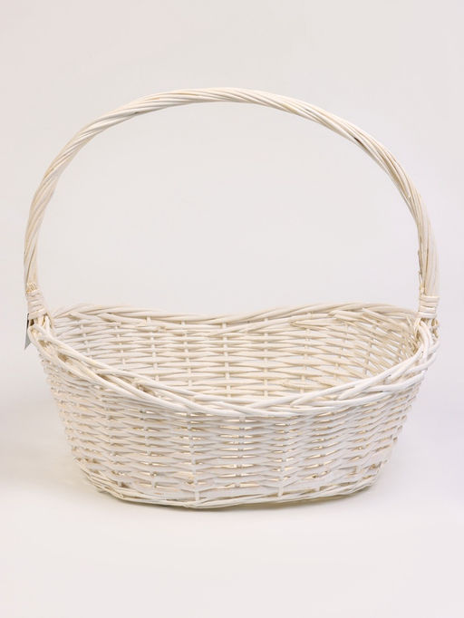 Корзина плетёная для хранения, ива, овальная, белая, набор 4 шт.