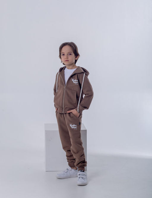 058П Детский костюм на молнии, беж