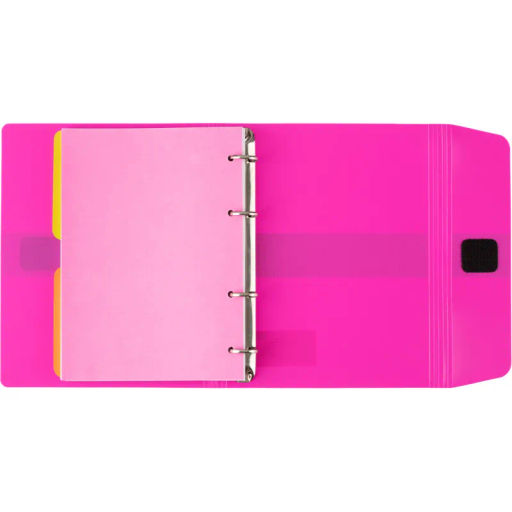 Бизнес-тетрадь со смен.блоком 120л,кл,А5, Розовый,пропилен. обл. налипучке