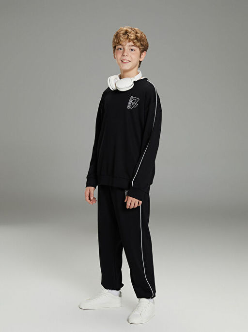 Bisiklet Yaka Erkek ?ocuk Sweatshirt