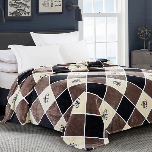 Плед/покрывало 240х200см "Шведский двор", велсофт "California" набивной, полиэстер 100%, плотность 260г/м2, упаковка: 20х33см пояс бумажный, "Домашняя мода" (Россия)