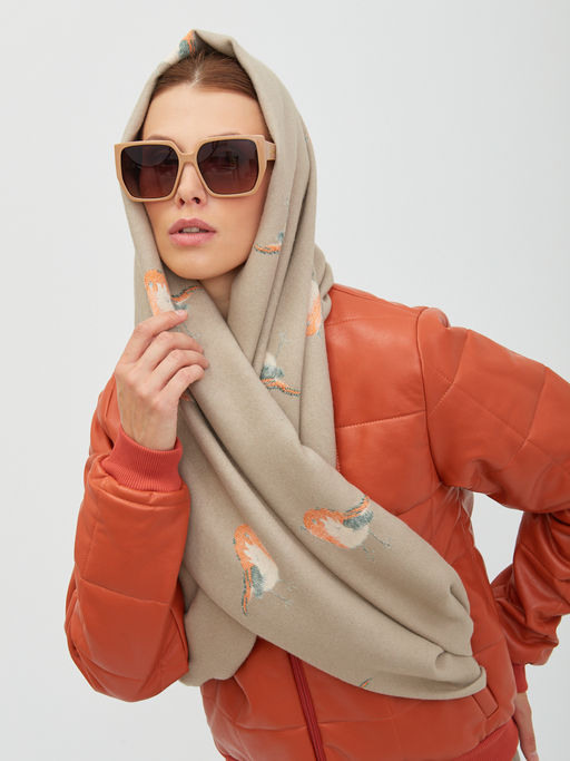 в СОСТАВЕ ШЕРСТЬ ! Большой,теплый двусторонний палантин - Tantino фото 7