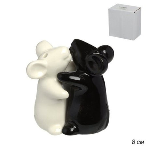 Набор для специй 2 предмета Мышки Инь Янь / 102 /уп 144/ - ГалеонТрейд фото 2