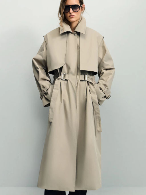 Плащ со съемным жилетом / Zarina фото 4