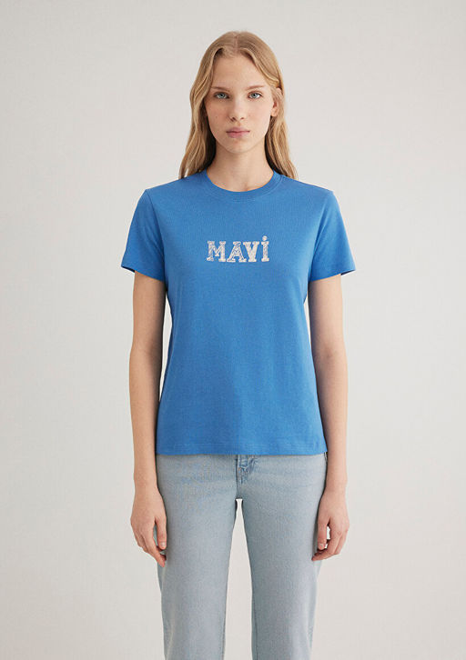 Mavi Bask?l? Mavi Tisort  фото 3