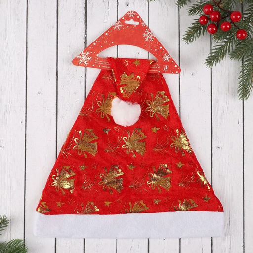Колпак новогодний Колокольчики 40х27 см, красно-золотой - Зимнее волшебство фото 7