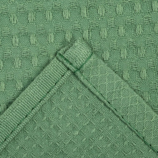 Набор кухонных полотенец Доляна, цвет хаки, 35х60см-2шт, 100% хлопок, вафля, 220 гр/м2  фото 4