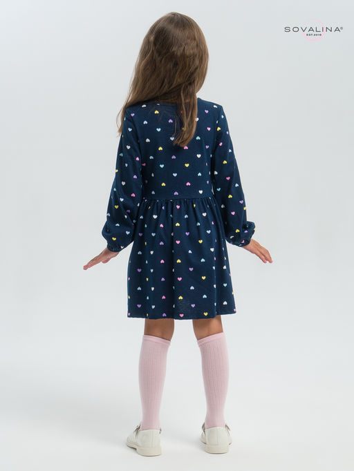 Платье Моана цветные сердечки на синем - Sovalina фото 15