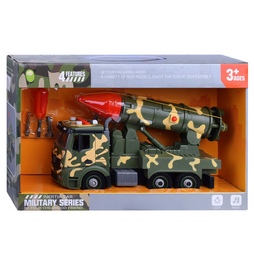 Машина "Военная" с ракетой, в коробке